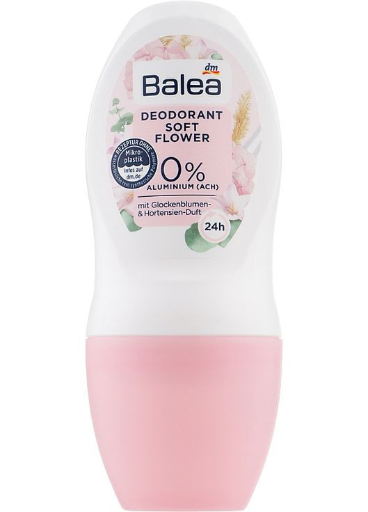 Кульковий дезодорант Roll-On Soft Flower 50ml (1013948-48973) Balea (368602874)
