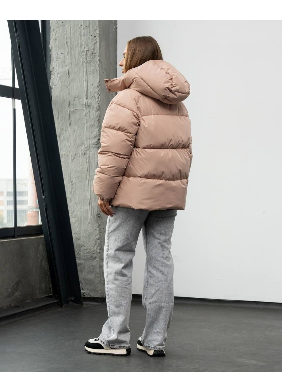 Бежевая женский пуховик ‼️ No Brand