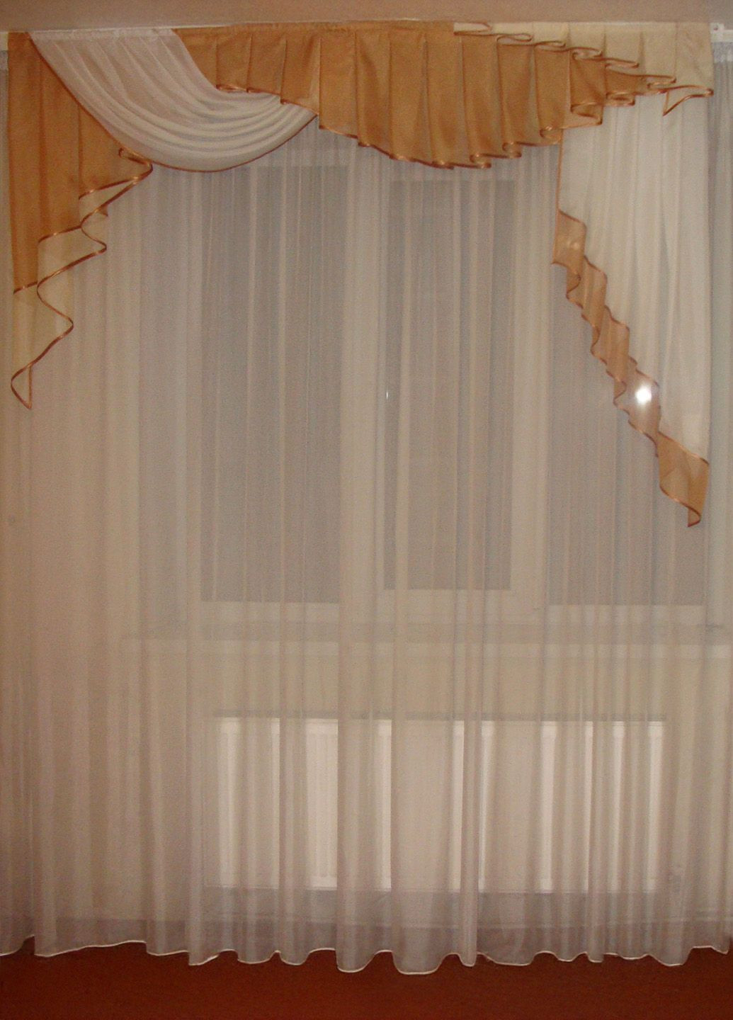 Ламбрекен Прибій карниз 200см коричневий з бежевим (75_7_2м) Firanka Simple (333024187)