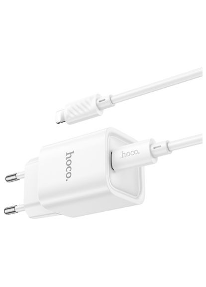 Зарядное устройство White (6942007630313) Hoco C148A Charm USB-C PD30W + cable USB-C to Lightning (370018833)