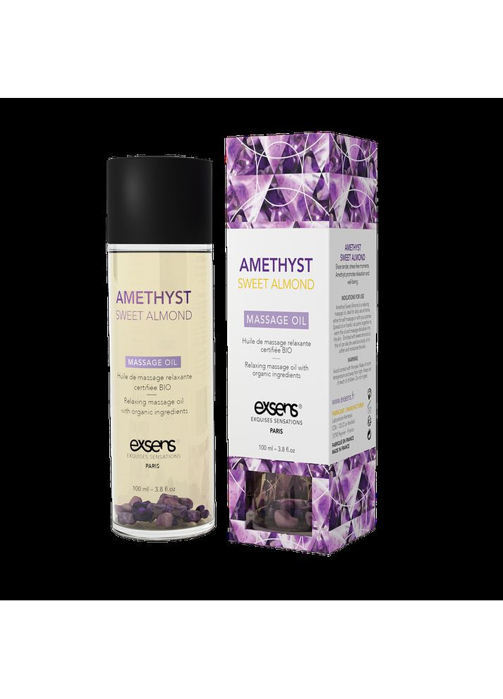 Массажное масло Amethyst Sweet Almond (расслабляющее с аметистом) 100мл, натуральное Exsens (303881341)