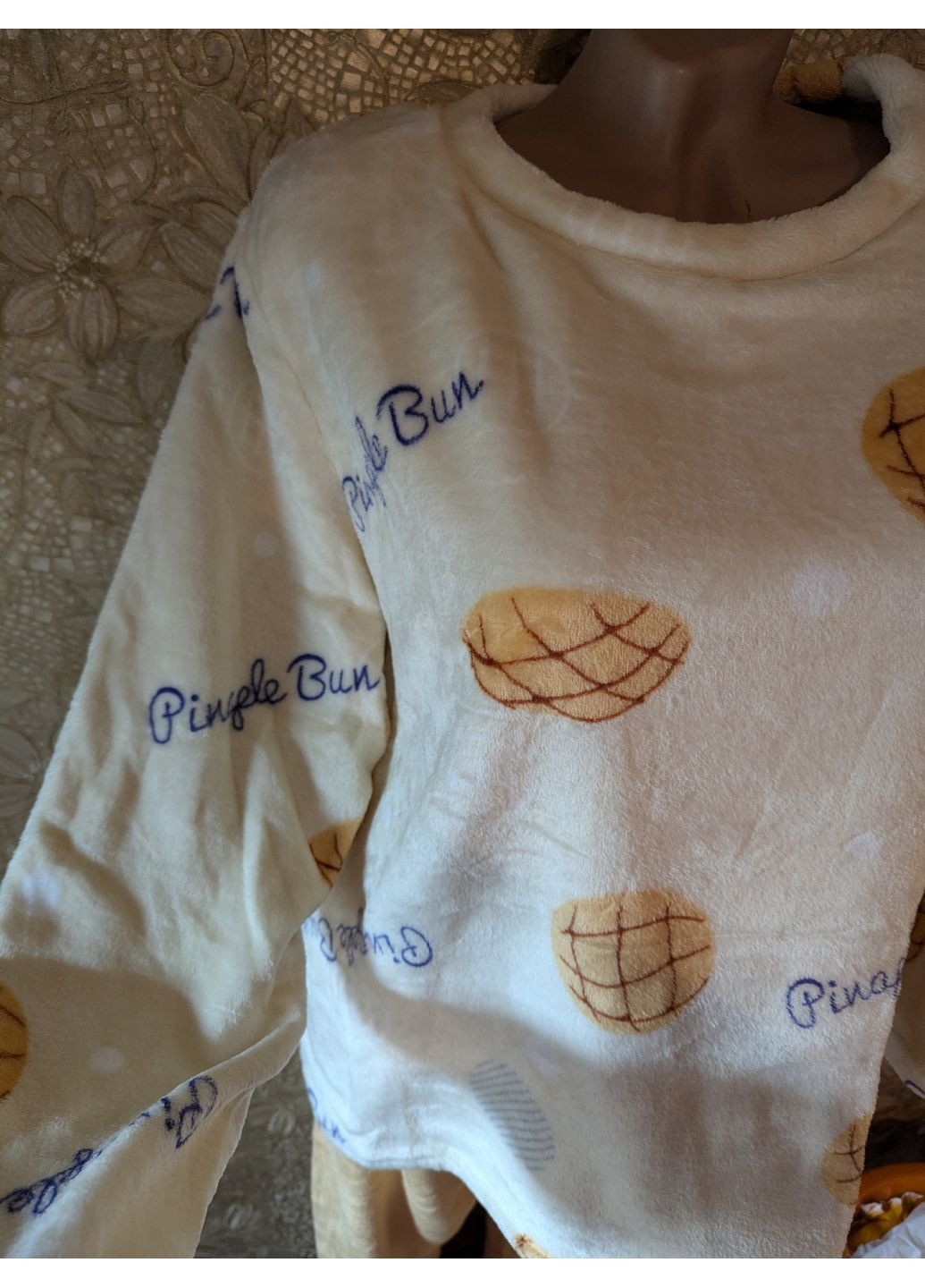 Комбінована тепла жіноча піжама з махри (можна на підлітка) No Brand