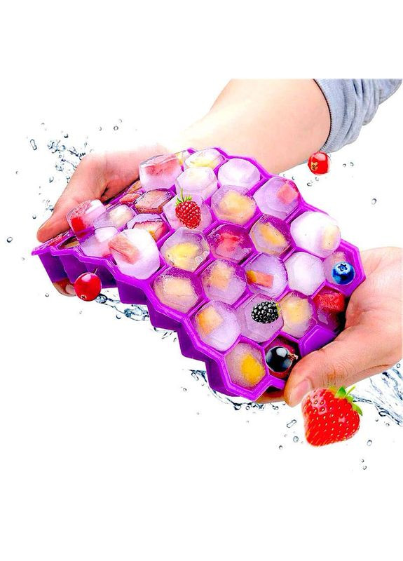 Форма для льда Соты Purple силиконовая емкость 11шт Cumenss (352011201)