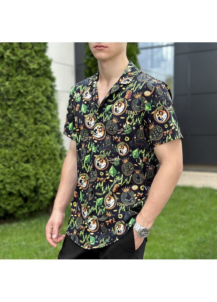 Черная повседневный рубашка Pobedov