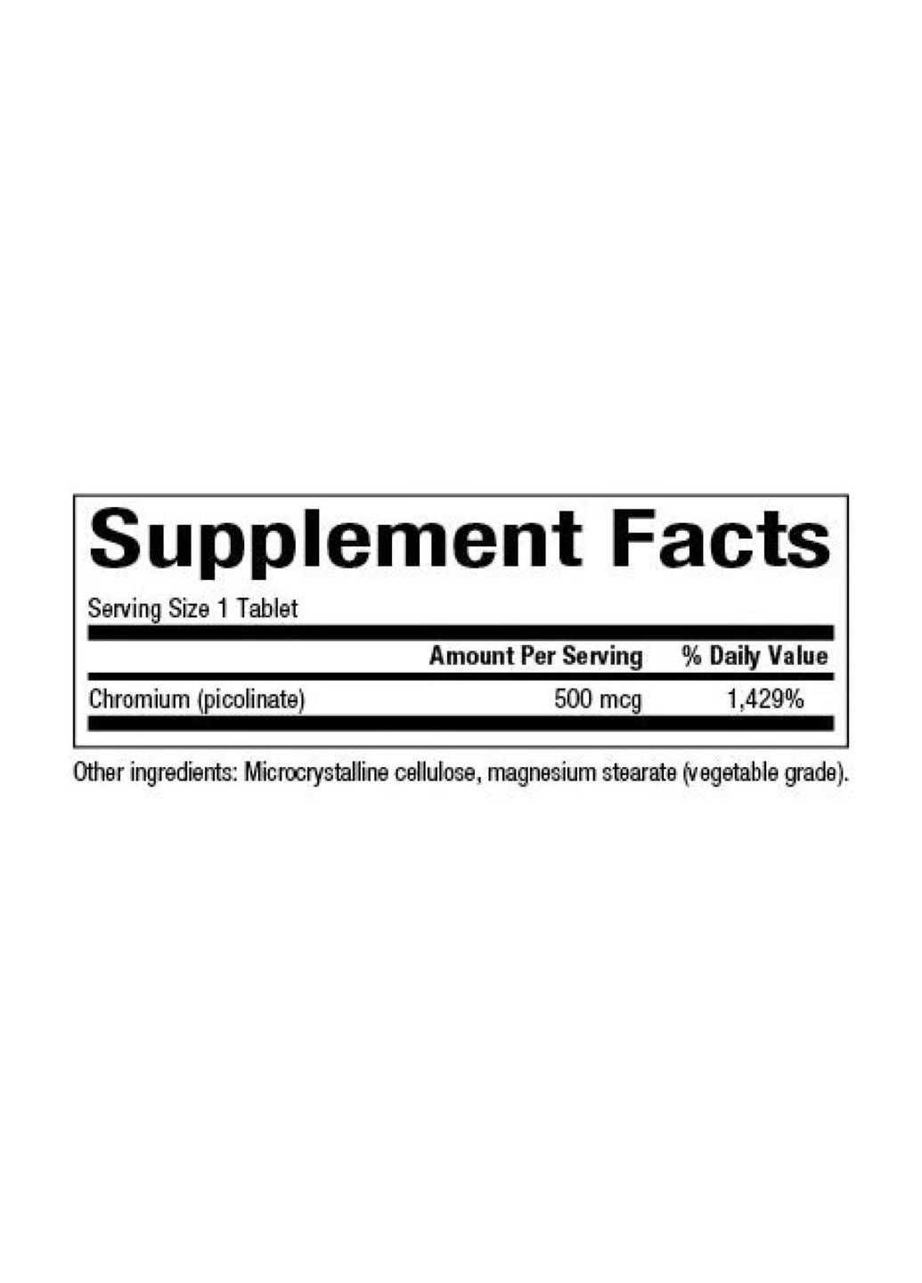 Хром пиколинат 500мг 90 таблеток для контроля сахара в крови и похудение поддержание метаболизма Natural Factors (368988453)