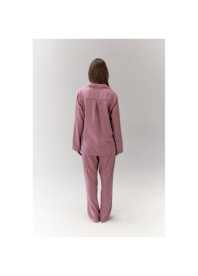 Сиреневая всесезон пижама женская home - porta сиреневый s рубашка + брюки Lotus