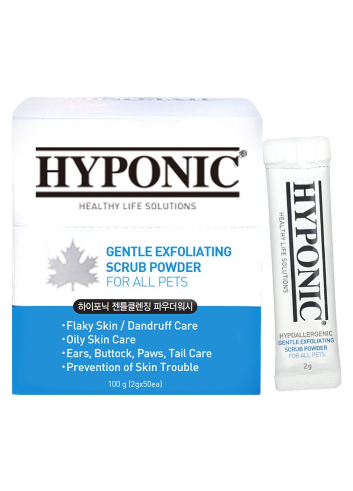 Нежный отшелушивающий скраб-порошок для собак и кошек Hyponic Gentle Exfoliating Scrub Powder, 100 г (*) Chico'S (315634905)