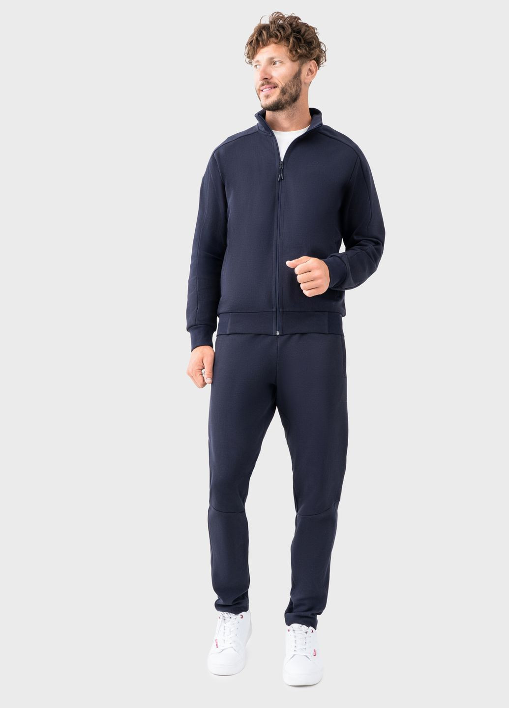 Кофта темно-синя з трикотажу "Double face" M Avecs (346269829)