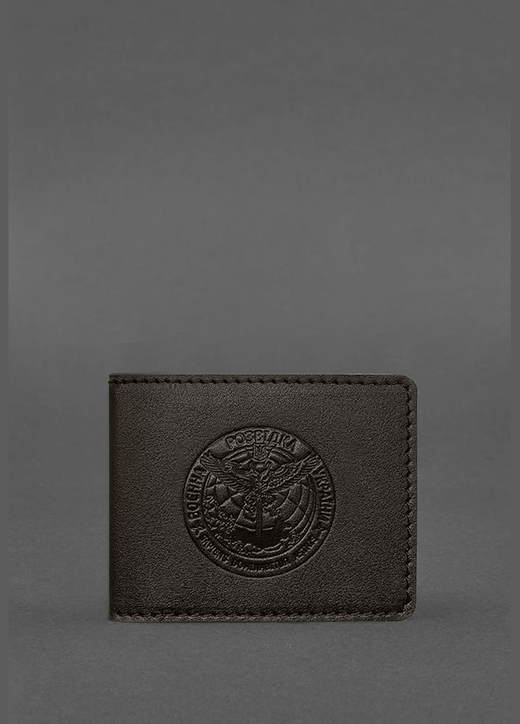 Кожаная обложка по удостоверению Главного управления разведки (ГУР) тёмно-коричневая (A-027883) BlankNote (329186826)