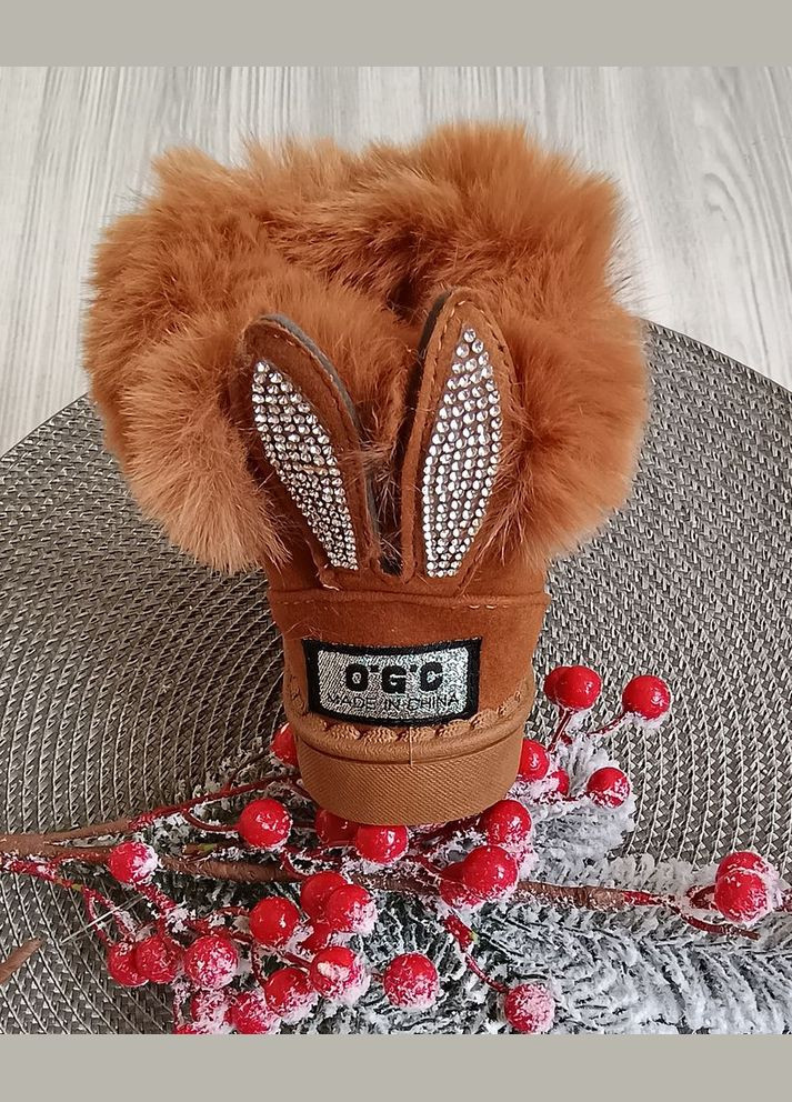 Уггі дитячі Bunny еко-нубук коричневі No Brand (303612793)