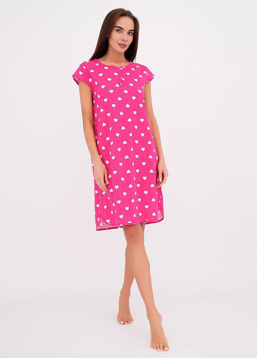 Малиновая рубашка с сердечками Трикомир