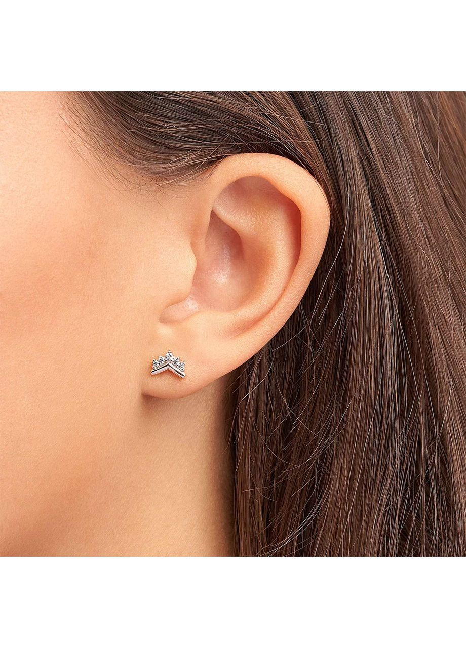 Серебряные серьги "Пандора" серьги "Wish" 288274CZ Kabluchka (355344253)