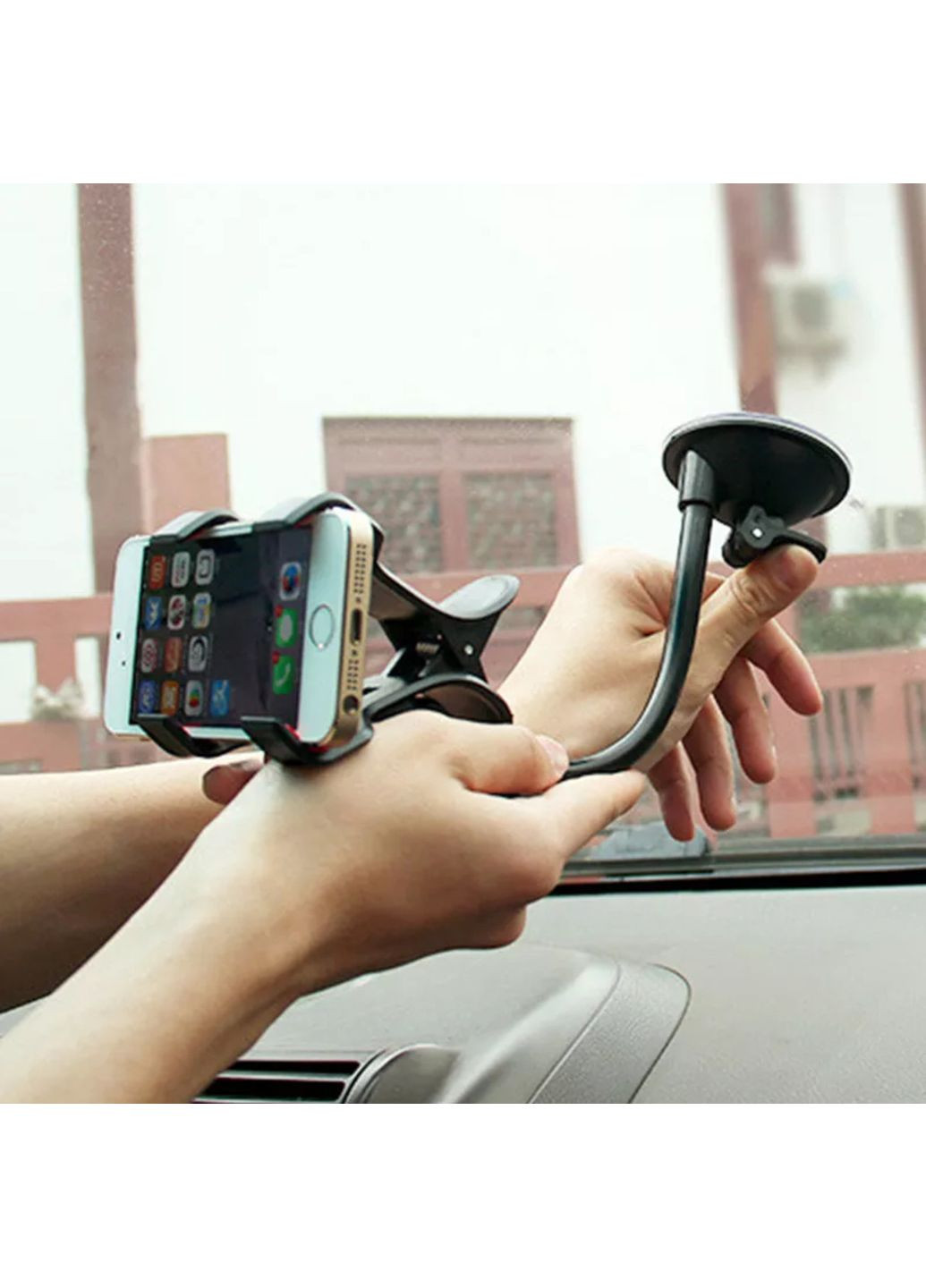 Универсальный гибкий держатель для телефона на присоске в автомобиль «Transformer» China (366874779)