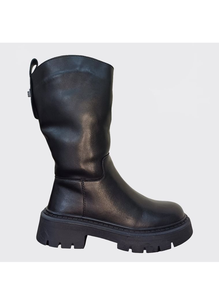 Черевики жіночі зимові шкіряні чорні (M2020-P) No Brand (365642539)