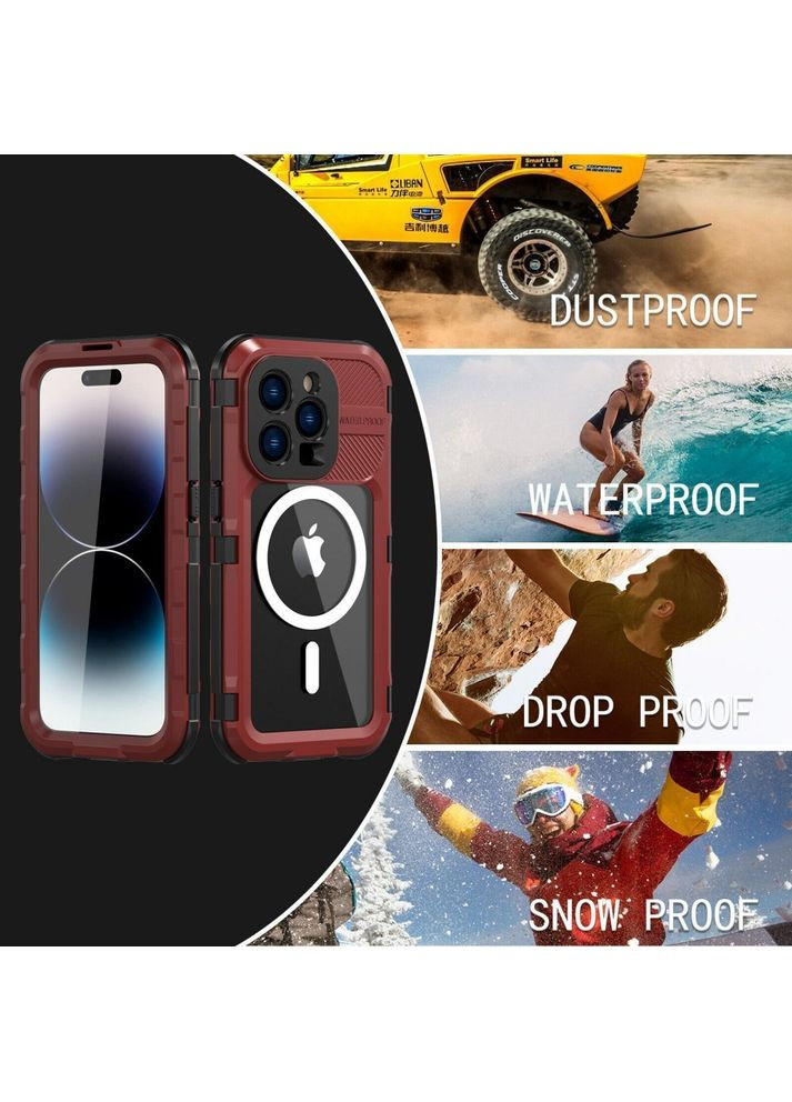 Защитный чехол M красный + черный для iPhone 14 ShellBox (352507042)