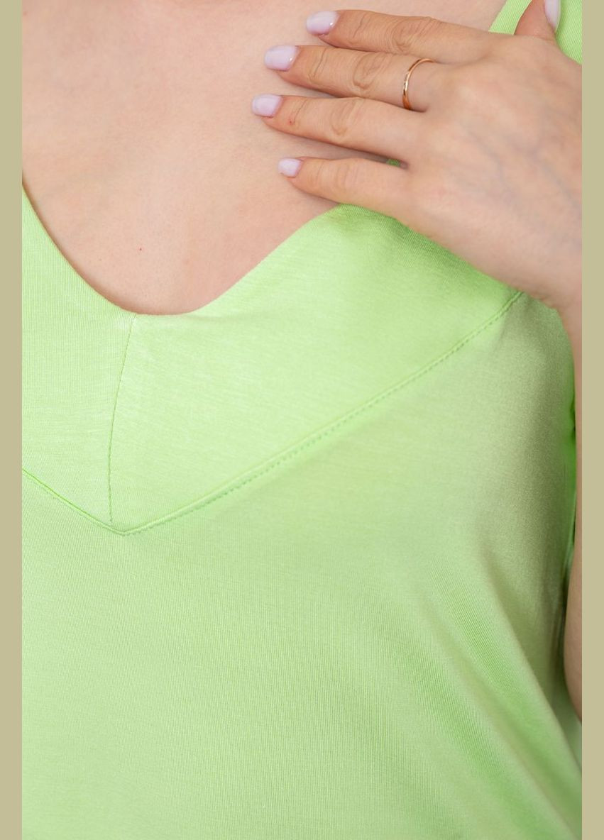 Салатовая летняя футболка-топ женская Ager 186R511