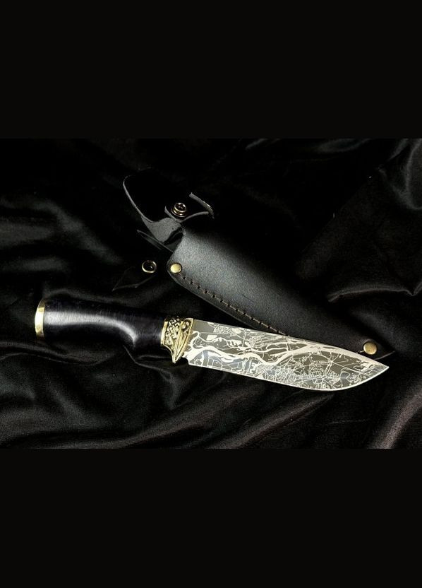 Ніж мисливський із бронзовим наконечником Київ 222k14 ручка кленова кап NB Art (346152171)