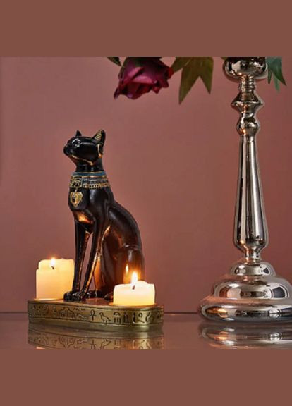 Свічник фігурка зі смоли Креативна єгипетська колекційна статуя кішки богиня Бастет No Brand (278250116)