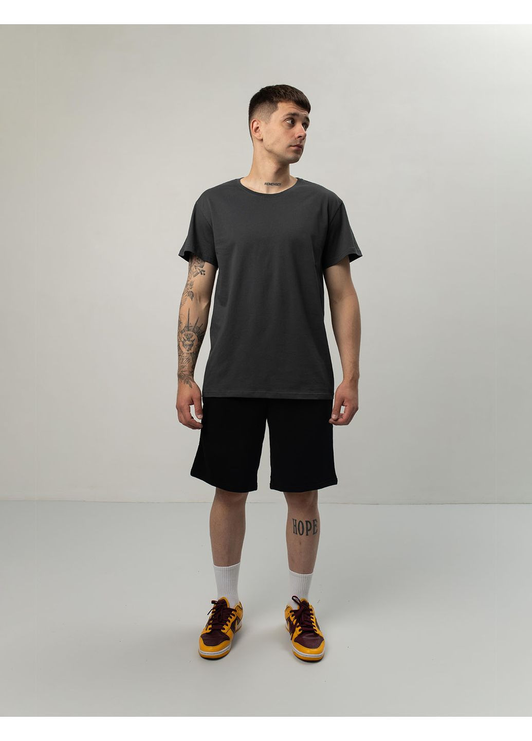 Графитовая унисекс футболка коттон (0011600sml3xl) Casual Trend №116