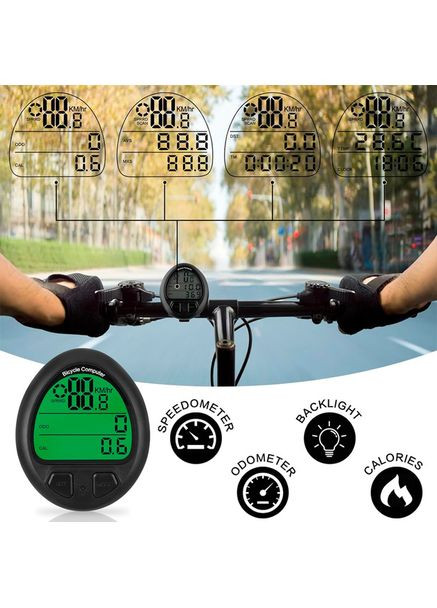 Велокомп'ютер 669/999, підсвічування дисплея, 26 функцій No Brand (327875133)