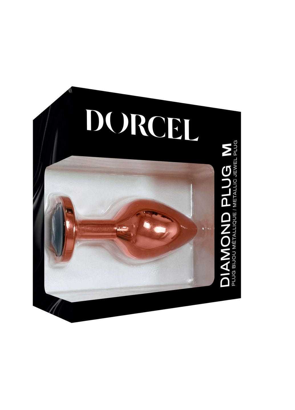 Металлическая анальная пробка с украшением в виде кристалла - Diamond Plug M Dorcel (335386907)