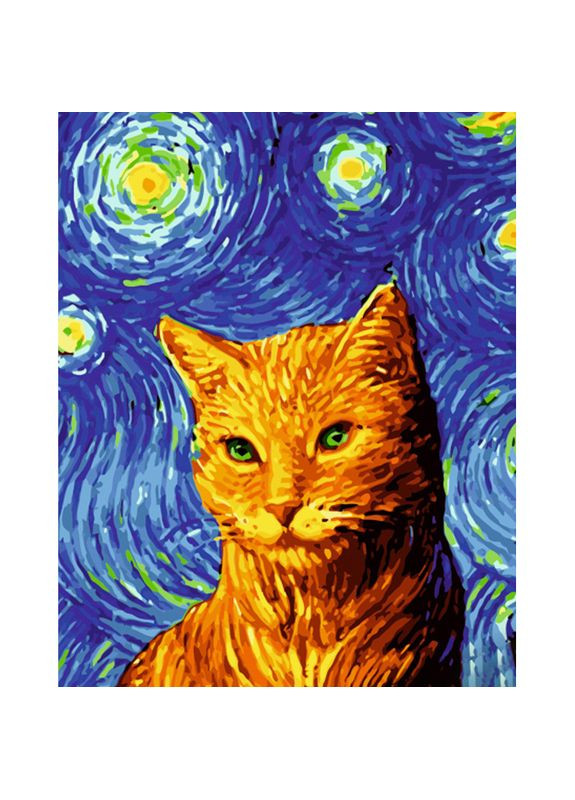 Картина по номерам Кот Ван Гога см для рисования хобби творчество Strateg (369758651)