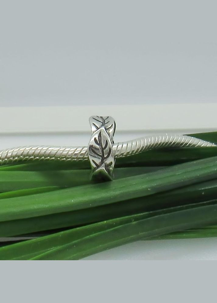 Серебряный шарм "Листочки" No Brand (350667307)