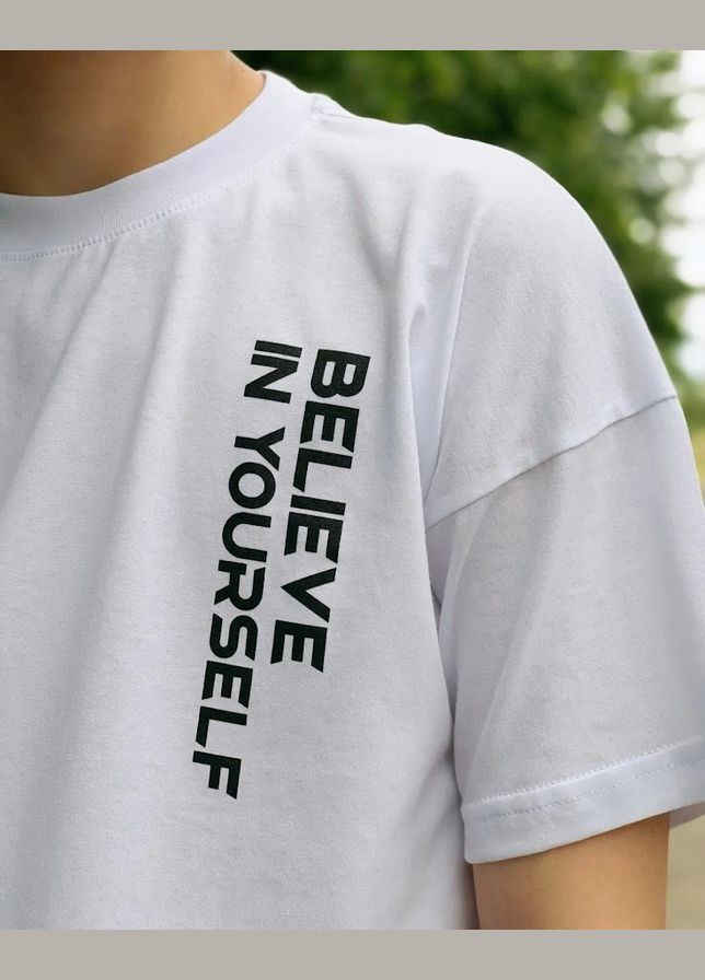 Біла літня футболка для хлопчика (підліткова) hc (h001-6414-001-33-1) No Brand
