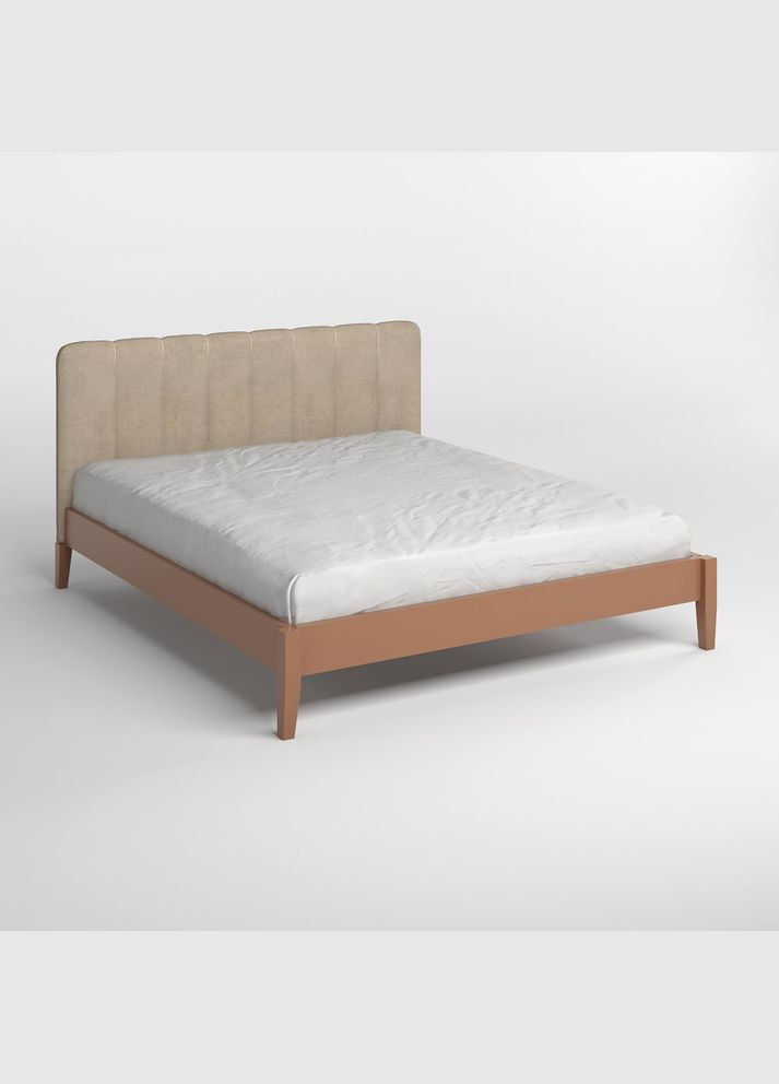 Двоспальне дерев'яне ліжко Лондон ДК (RAL8025)/Аляска 23 (Бежевий) Б1 180х200 см (MBG-6795) Mebigrand (368282649)