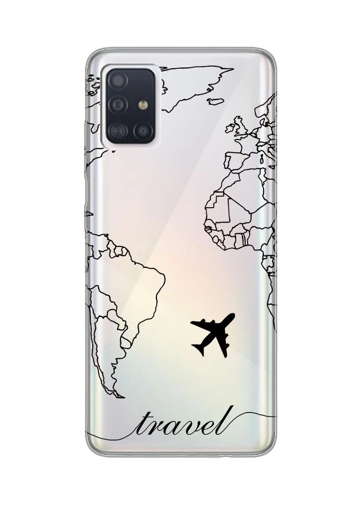 Прозорий чохол на Samsung Galaxy A71/A715:: Карта. Контур (принт 330) Creative (360660465)