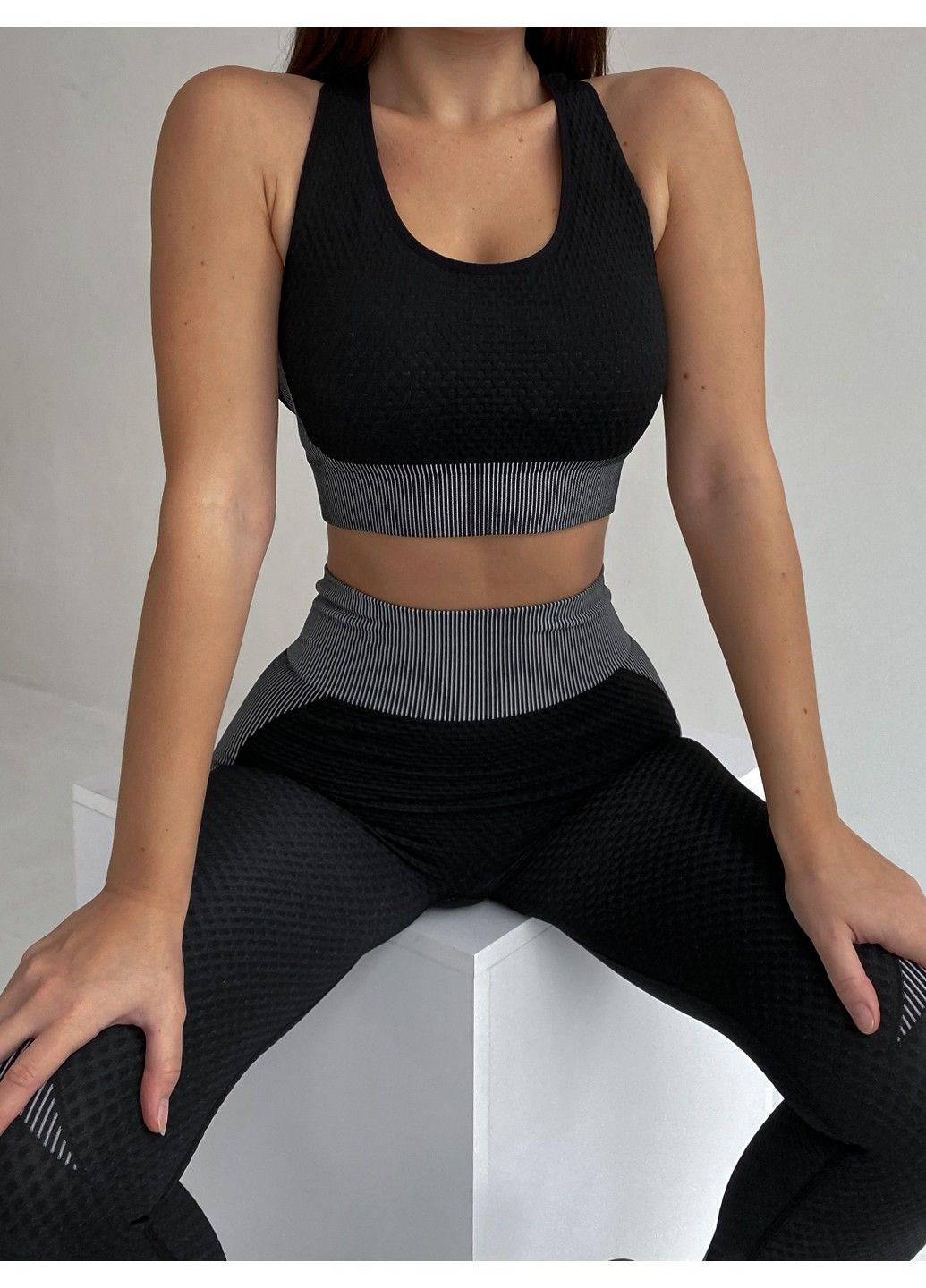 Спортивний костюм для фітнесу жіночий комплект трійка лосини топ рашгард Euphoria FITCRUSH (338379840)