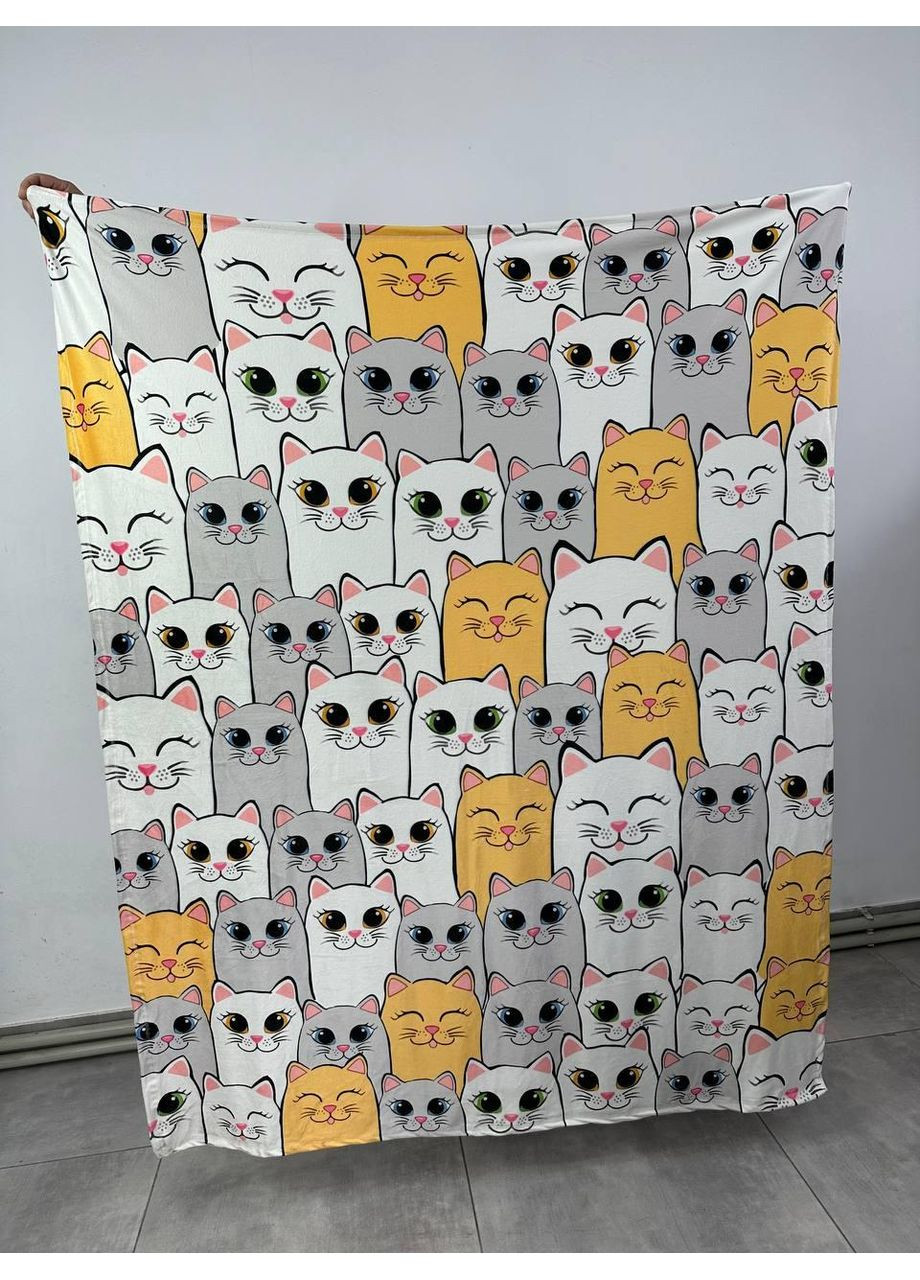 Плед Кошачий бум 3D качественное покрывало с 3D рисунком размер 160х200 Україна ТД (369657492)