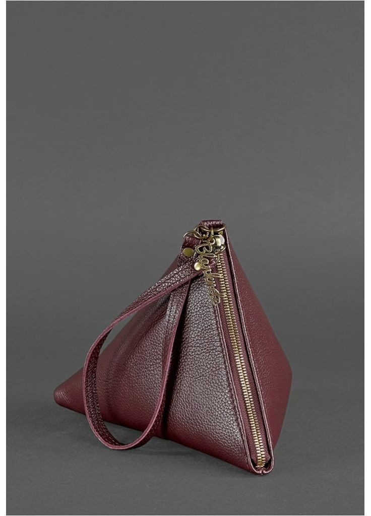 Шкіряна жіноча сумка-косметичка Піраміда Марсала (A-026496) BlankNote (327874266)