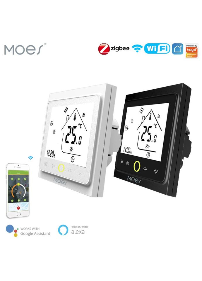 Розумний програмований сенсорний термостат Moes BHT-002-GA (3A) для водяних систем опалення з WIFI керуванням No Brand (300577739)