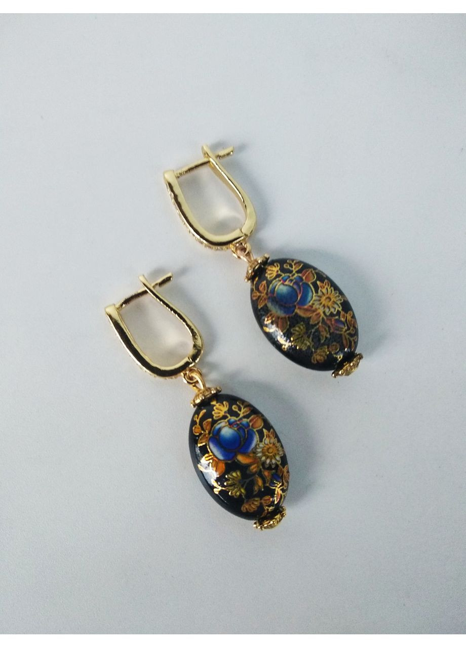 Серьги ручной работы с японской бусиной Tensha No Brand (370792117)