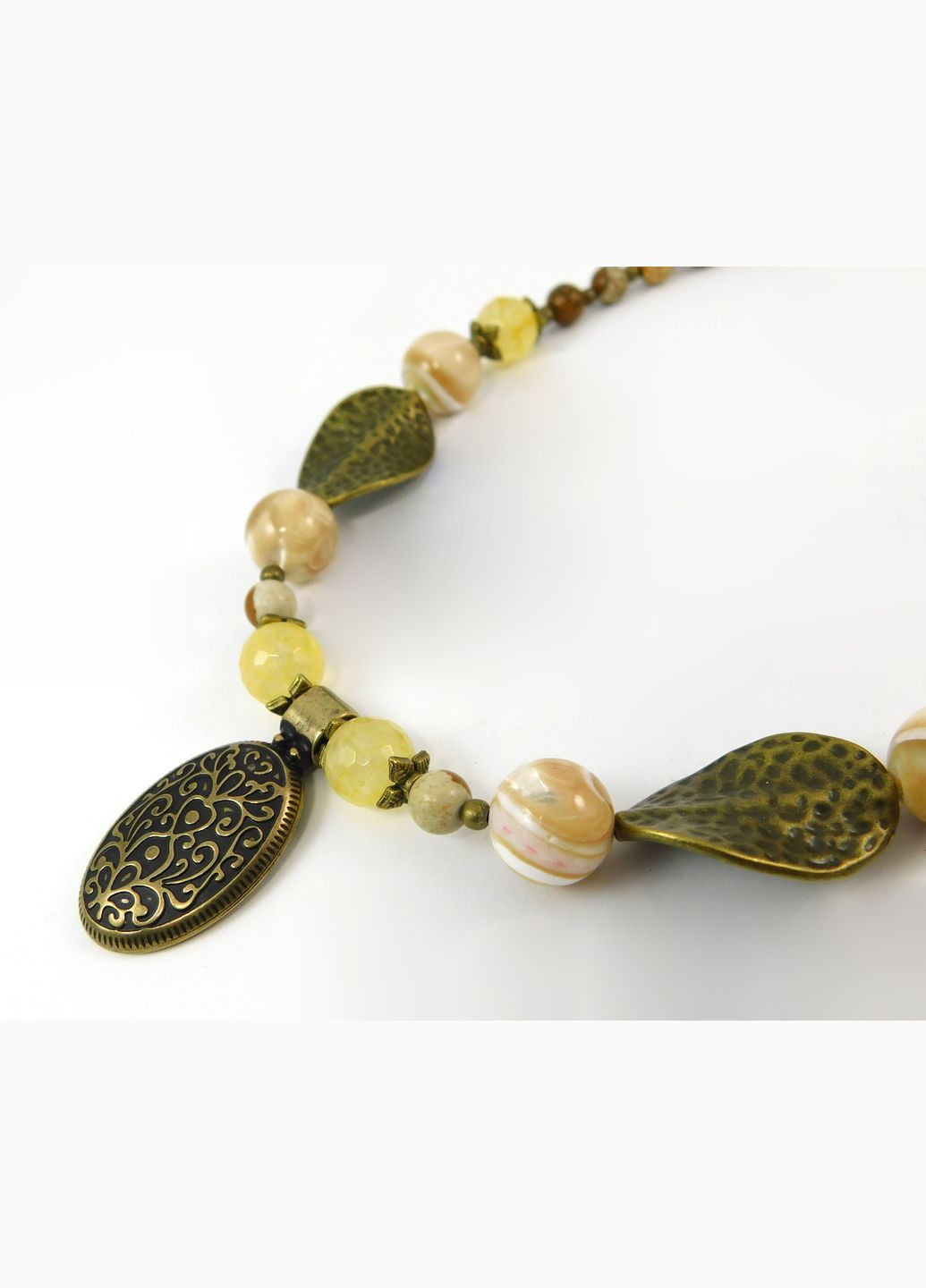 Намисто "Каракум" Перламутр, Цитрин, Яшма Fursa fashion (322315467)