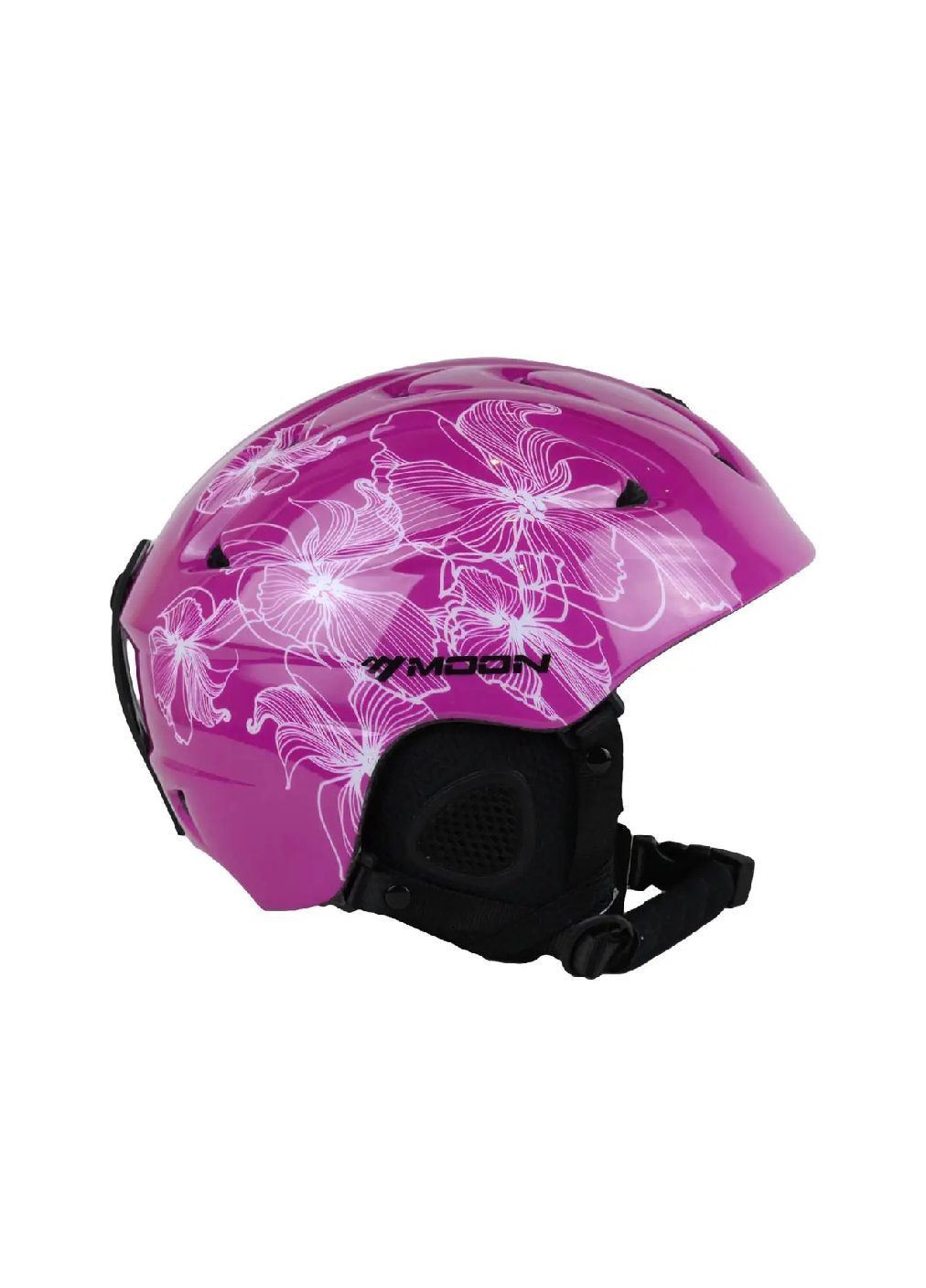 Шлем горнолыжный защитный стильный для катания на лыжах сноуборде 58-61 см (477521-Prob) Малиновый с рисунком размер L Unbranded (297829654)