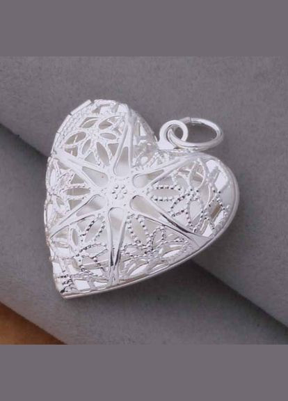 Женский медальон-подвеска на шею в форме сердца с возможностью вставить фото No Brand (311222485)