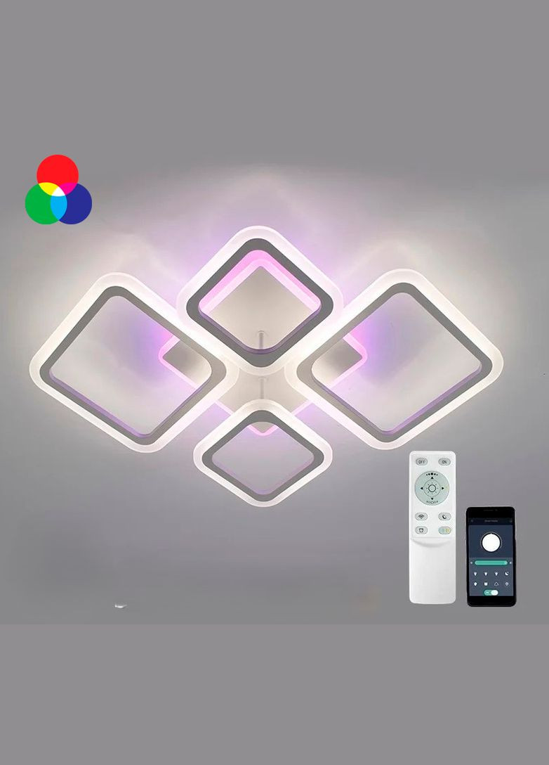 Светильник потолочный светодиодный OVAL RGB 90W 5S 725/423 WHITE 220V IP20 с пультом ДУ Luminaria (329440014)