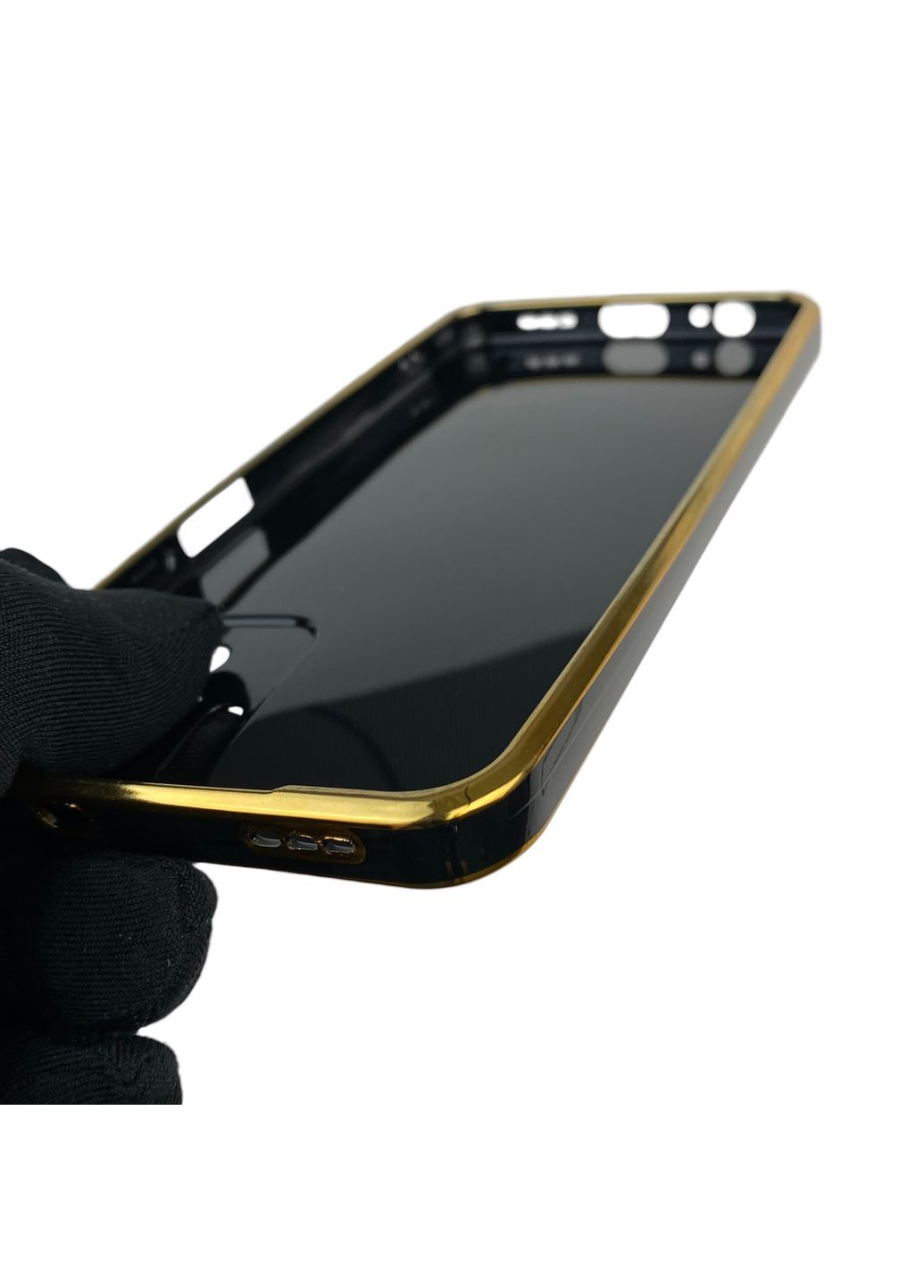 Чехол для POCO M5s с кольцом MagSafe с золотой окантовкой на сяоми поко м5с черный gs1 Xiaomi (366233436)