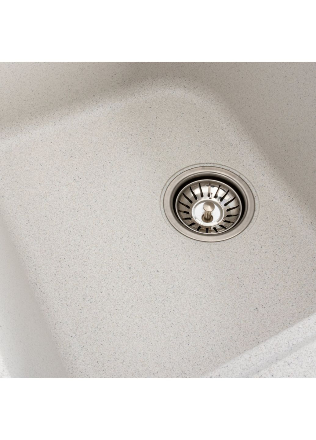 Гранитная мойка для кухни 7950 Equatoria матовая Белая в точку Valeso (358059952)