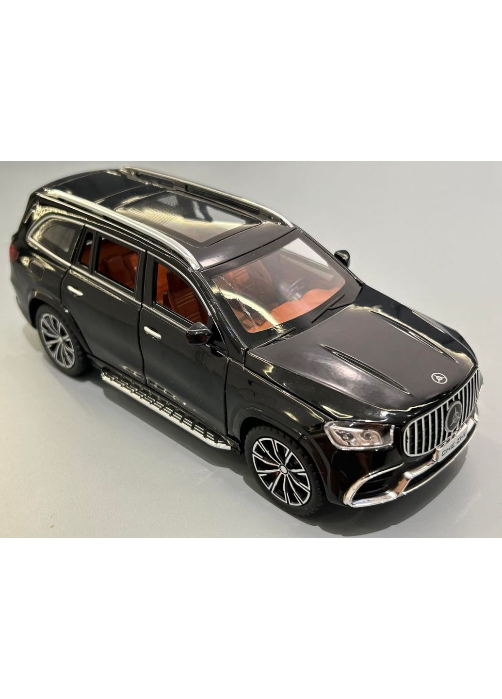 Машинка металлическая АвтоЭксперт Mercedes-Benz GLS 1:24 свет/звук Черная (GT-1076) No Brand (367726132)