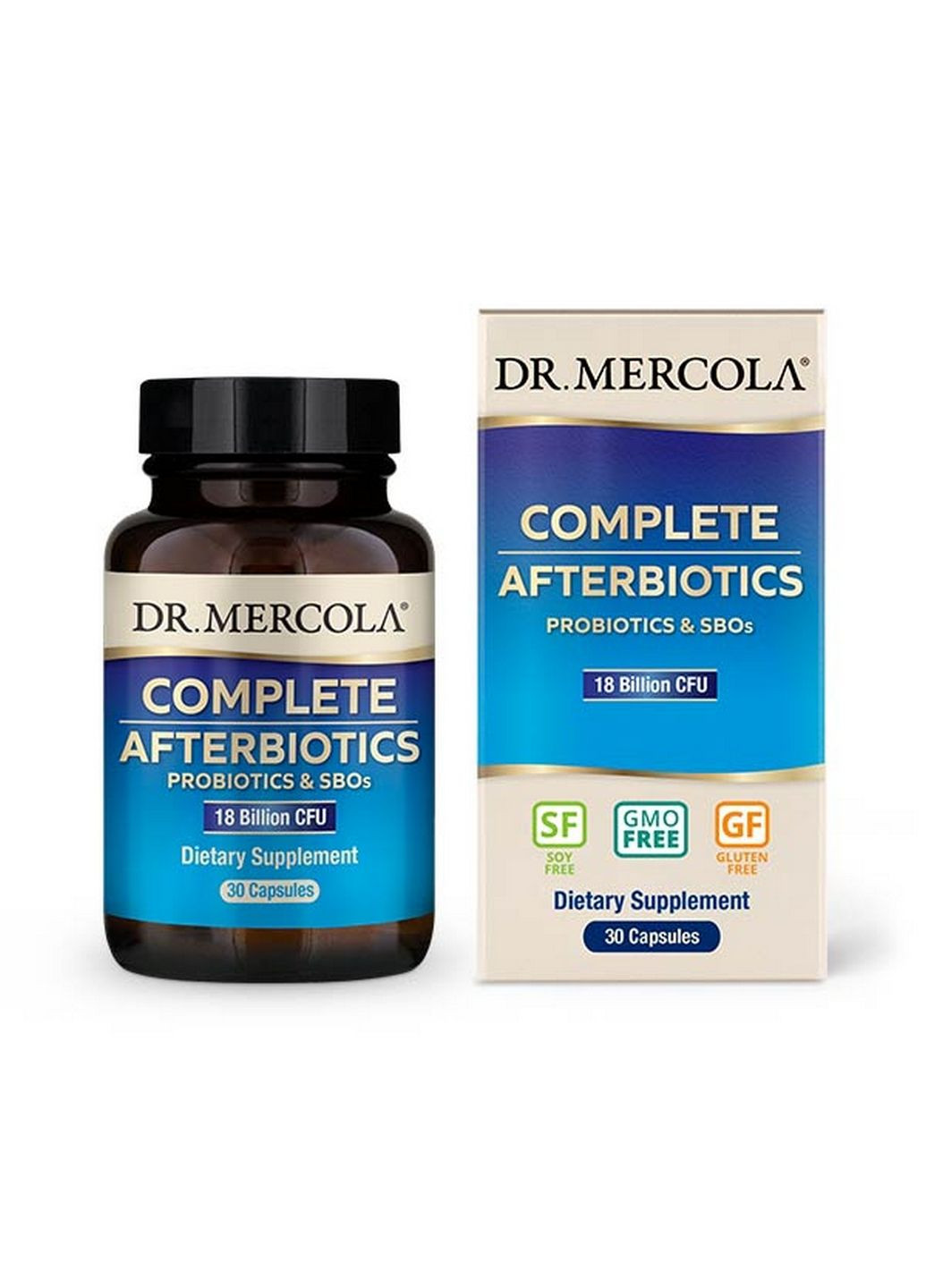 Пробіотики та пребіотики Complete Afterbiotics, 30 капсул Dr. Mercola (293342763)