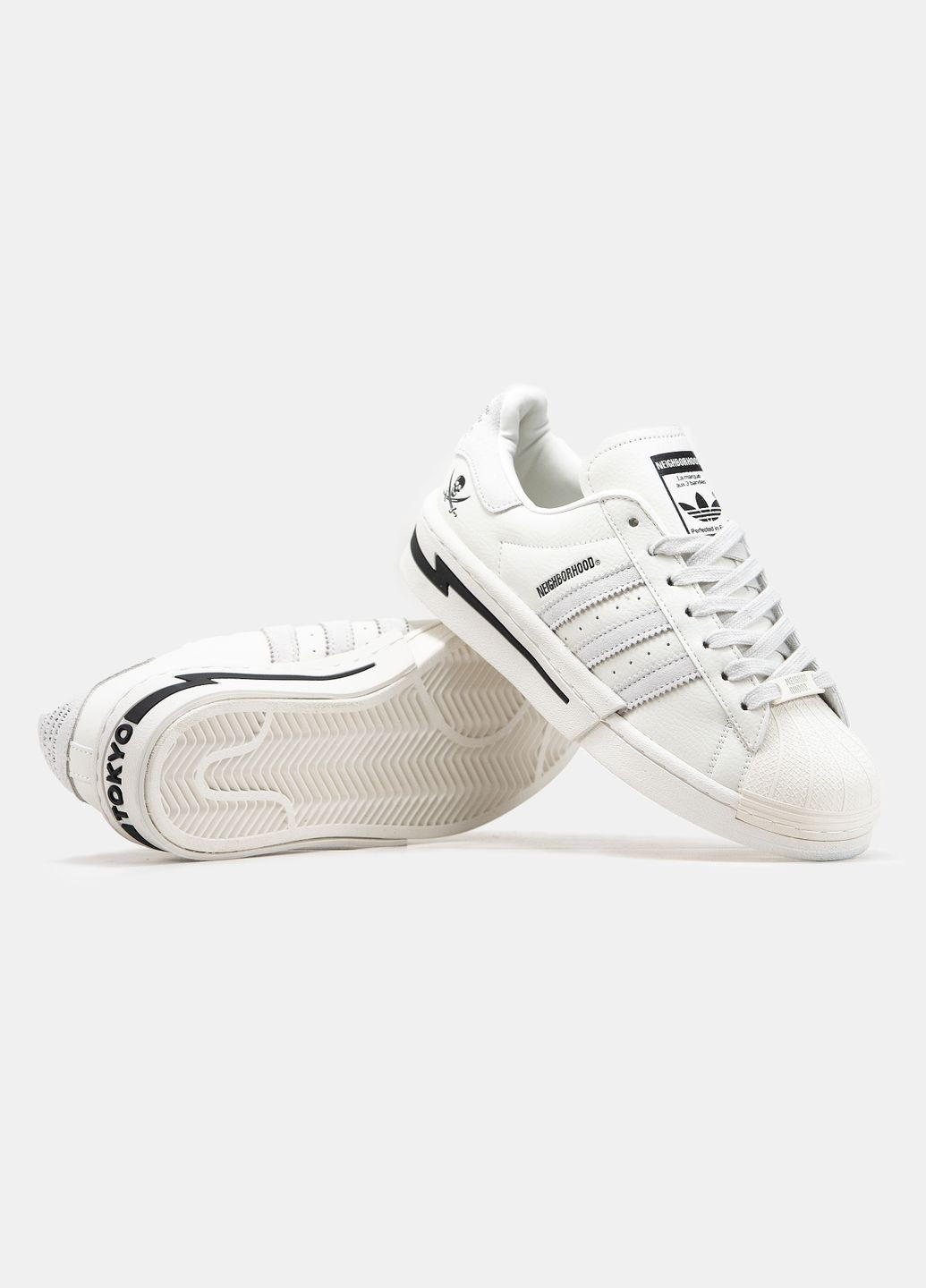 Кроссовки женские и мужские Adidas Superstar x Neighborhood white | Адидас Суперстар белые No Brand белые всесезоны (315155269)
