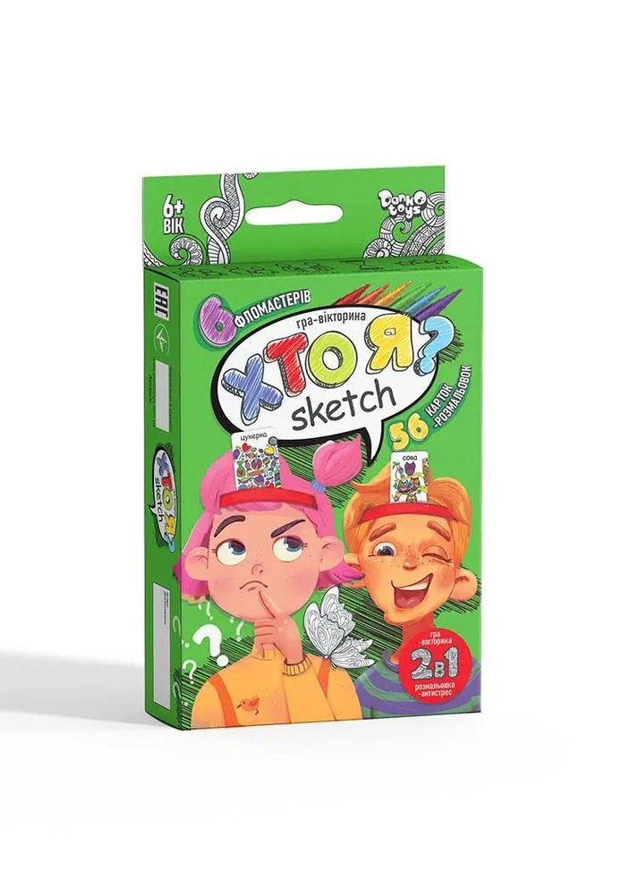 Гра карткова розважальна Хто Я? sсetch (укр.) (HIM-06-01U) Danko Toys (364112833)