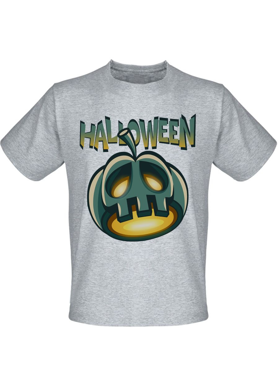 Сіра футболка halloween (меланж) Fat Cat