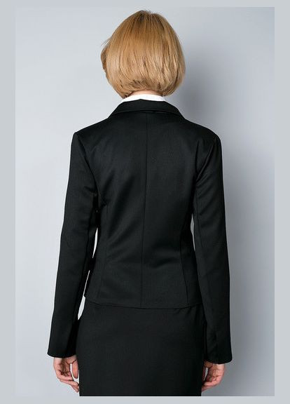 Черный женский полушерстяной жакет без подкладки ж05 2 Льва - демисезонный