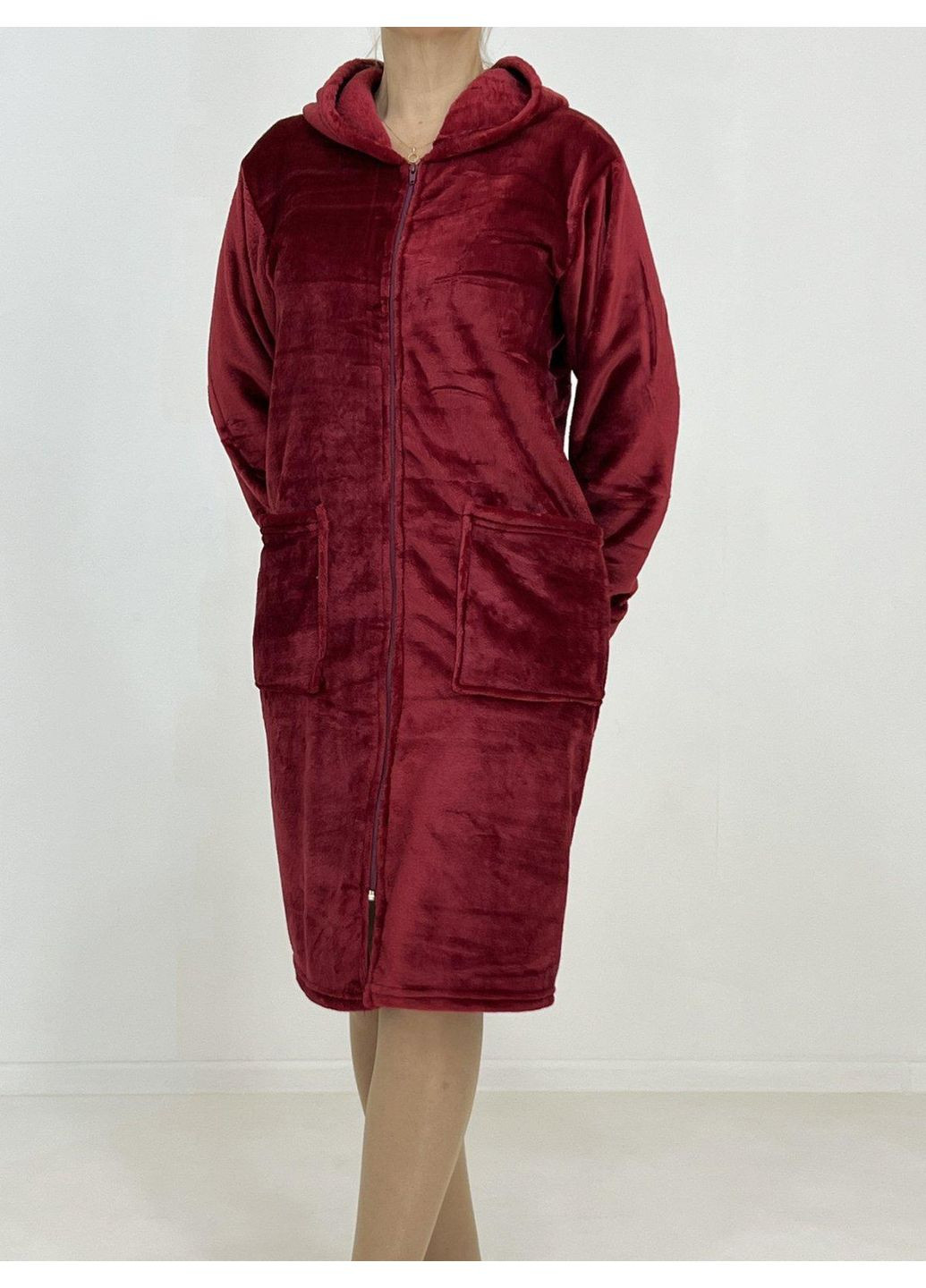 Халат женский велсофт Бордо Pars 60-62 Бордовый (52471629-4) Triko (353745870)