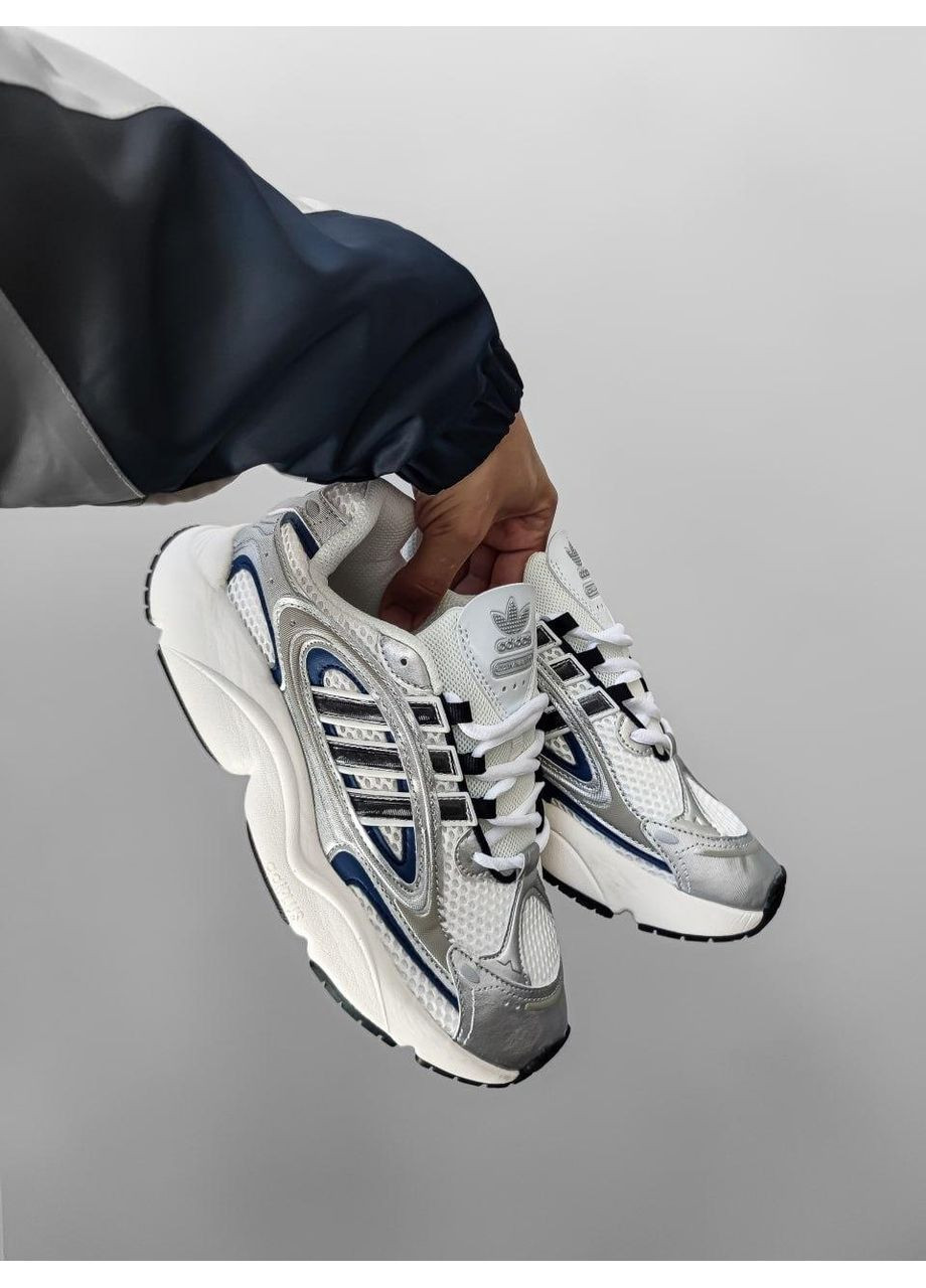 Чорні Осінні кросівки чоловічі adidas ozmillen silver / blue адідас озміллен No Brand