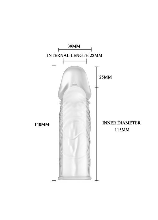 Насадка на член — Penis Sleeve, 14 см LyBaile (322184960)